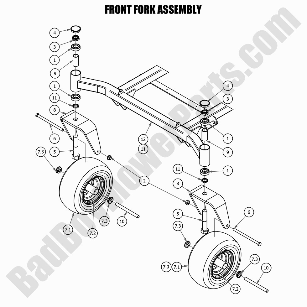 2021 ZT Avenger - Front Fork Assembly